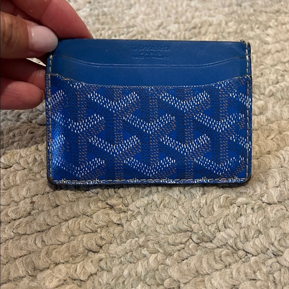 Goyard Blue Card Holder/Authentic - Picture 2 of 11